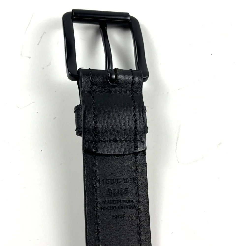 Dickies Leather Belt Mens 34 Black Matte Buckle Workwear 11GD020030